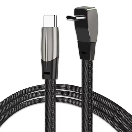 F244 60W USB-C/Type-C to USB-C/Type-C Elbow Fast Charging Data Cable, Length: 1.2m by buy2fix