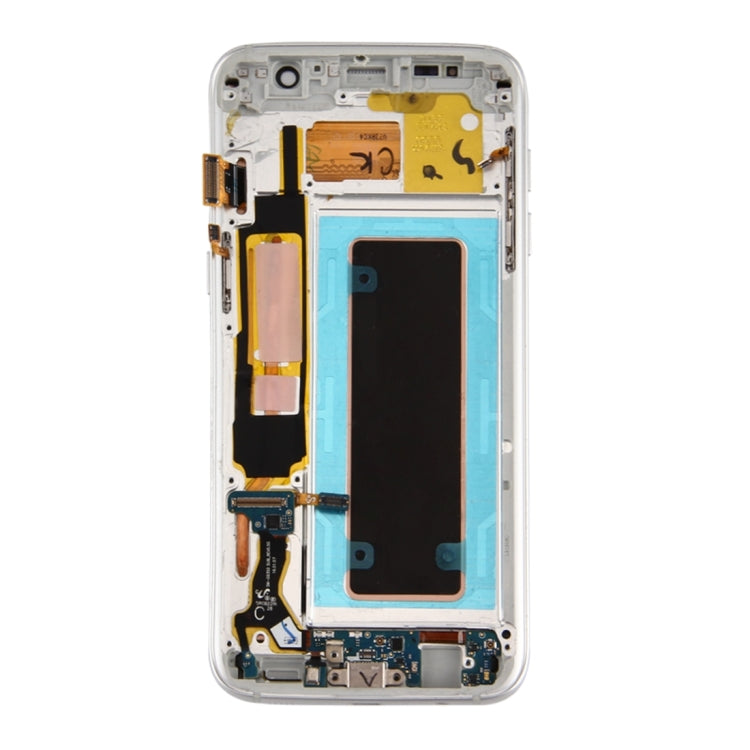 Original LCD Screen and Digitizer Full Assembly with Frame & Charging Port Board & Volume Button & Power Button for Galaxy S7 Edge / G935A(Silver) - LCD Screen by buy2fix | Online Shopping UK | buy2fix