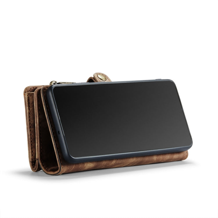 CaseMe-008 Detachable Multifunctional Retro Frosted Horizontal Flip Leather Case for Galaxy A20 / M10S, with Card Slot & Holder & Zipper Wallet & Photo Frame(Brown) - Galaxy Phone Cases by CaseMe | Online Shopping UK | buy2fix
