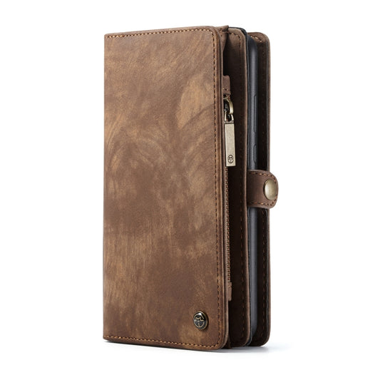 CaseMe-008 Detachable Multifunctional Retro Frosted Horizontal Flip Leather Case for Galaxy A50, with Card Slot & Holder & Zipper Wallet & Photo Frame(Brown) - Galaxy Phone Cases by CaseMe | Online Shopping UK | buy2fix
