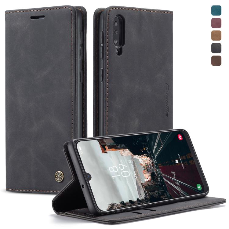 CaseMe-013 Multifunctional Retro Frosted Horizontal Flip Leather Case for Galaxy A30S / A50S / A50, with Card Slot & Holder & Zipper Wallet & Photo Frame(Black) - Galaxy Phone Cases by CaseMe | Online Shopping UK | buy2fix