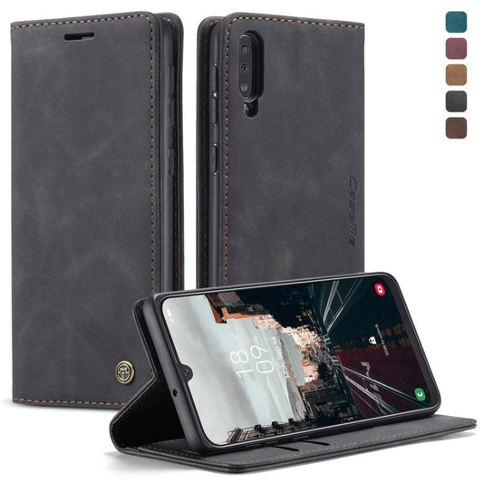 CaseMe-013 Multifunctional Retro Frosted Horizontal Flip Leather Case for Galaxy A30S / A50S / A50, with Card Slot & Holder & Zipper Wallet & Photo Frame(Black) - Galaxy Phone Cases by CaseMe | Online Shopping UK | buy2fix