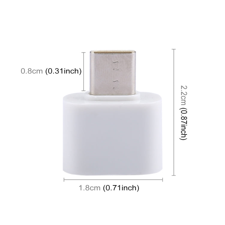 ABS Shell USB 2.0 to USB-C / Type-C Mini OTG Adapter Connector by buy2fix