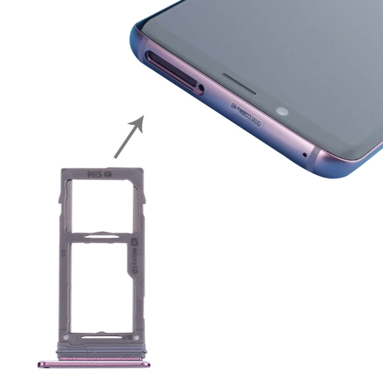 For Galaxy S9+ / S9 SIM & Micro SD Card Tray (Purple) - Card Tray by buy2fix | Online Shopping UK | buy2fix