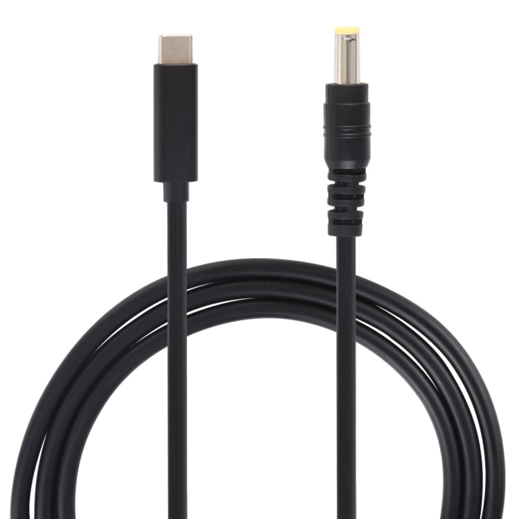 USB-C / Type-C to 5.5 x 2.5mm Laptop Power Charging Cable, Cable Length: about 1.5m(Black) - Universal Power Adapter by buy2fix | Online Shopping UK | buy2fix