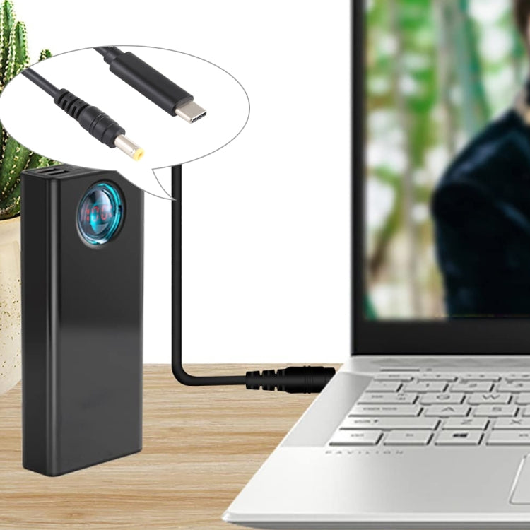 USB-C / Type-C to 5.5 x 2.5mm Laptop Power Charging Cable, Cable Length: about 1.5m(Black) - Universal Power Adapter by buy2fix | Online Shopping UK | buy2fix
