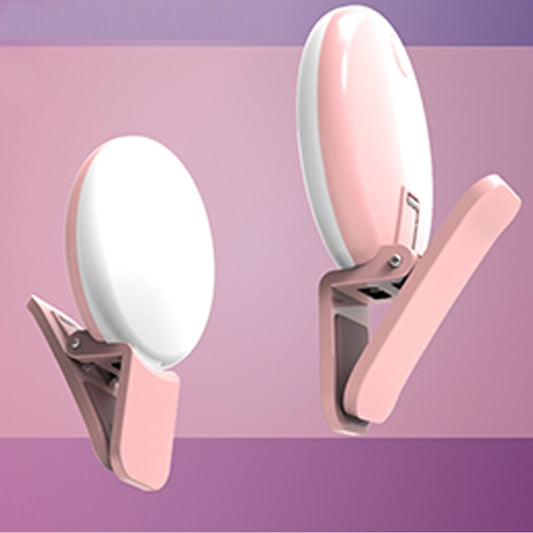 RK17 Mini and Portable Live Show Beauty Artifact 3 Levels of Brightness Warm and White Light Fill Light with 9 LED Light, For iPhone, Galaxy, Huawei, Xiaomi, LG, HTC and Other Smart Phones(Pink) - Selfie Light by buy2fix | Online Shopping UK | buy2fix