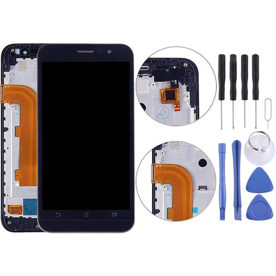 Écran LCD de 5,0 pouces et numériseur complet avec cadre pour Asus Zenfone Go ZB500KL X00AD (noir)