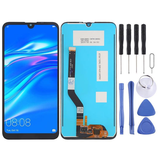 LCD-Bildschirm und Digitizer-Vollmontage für Huawei Y7 (2019) (Schwarz)