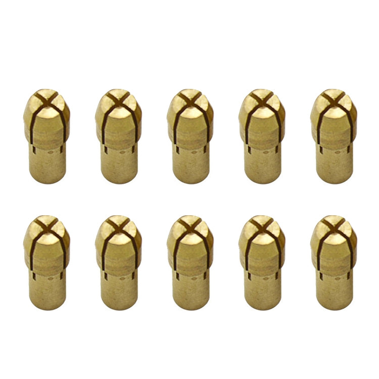 10 PCS Three-claw Copper Clamp Nut for Electric Mill Fittings，Bore diameter: 0.5mm - Hex Key & Spanner by buy2fix | Online Shopping UK | buy2fix