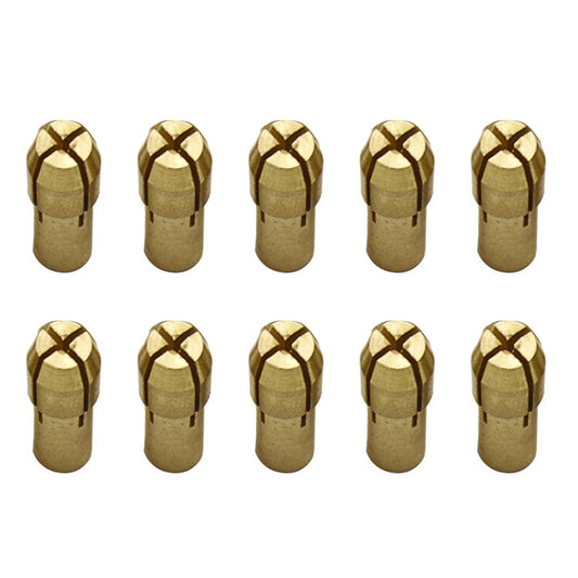 10 PCS Three-claw Copper Clamp Nut for Electric Mill Fittings，Bore diameter: 0.8mm - Hex Key & Spanner by buy2fix | Online Shopping UK | buy2fix