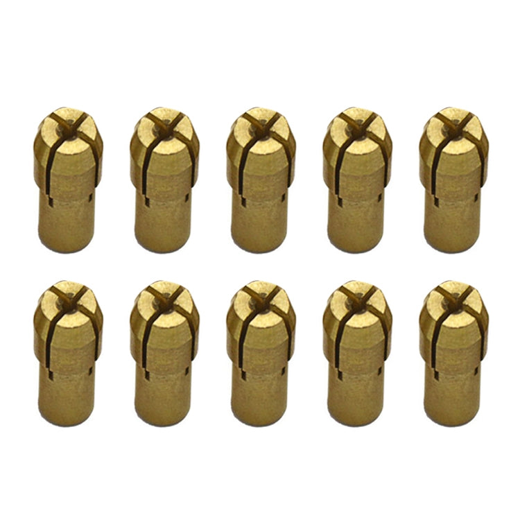 10 PCS Three-claw Copper Clamp Nut for Electric Mill Fittings，Bore diameter: 1.0mm - Hex Key & Spanner by buy2fix | Online Shopping UK | buy2fix