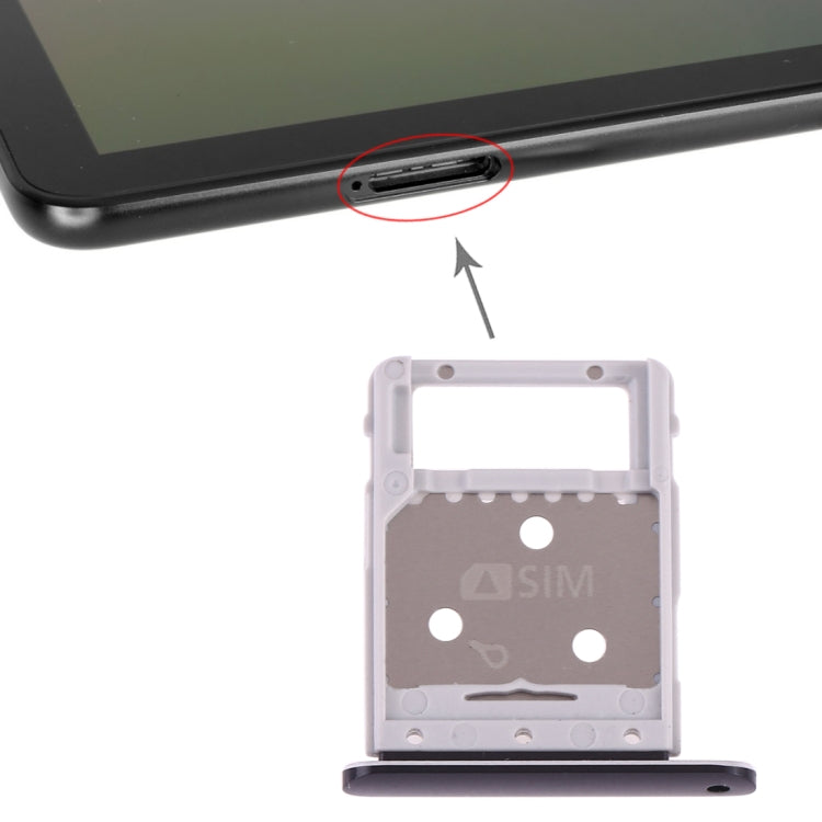 For Galaxy Tab S4 10.5 T835 SIM Card Tray + Micro SD Card Tray (Black) - Card Tray by buy2fix | Online Shopping UK | buy2fix