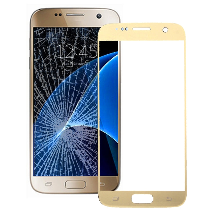 For Galaxy S7 / G930 Front Screen Outer Glass Lens (Gold) - Outer Glass Lens by buy2fix | Online Shopping UK | buy2fix
