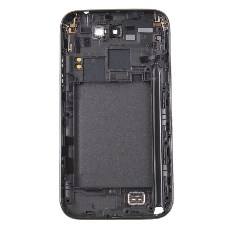 For Galaxy Note II / N7100 Middle Frame Bezel + Battery Back Cover (Black) - Back Cover by buy2fix | Online Shopping UK | buy2fix