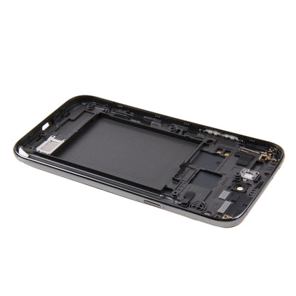For Galaxy Note II / N7100 Middle Frame Bezel + Battery Back Cover (Black) - Back Cover by buy2fix | Online Shopping UK | buy2fix