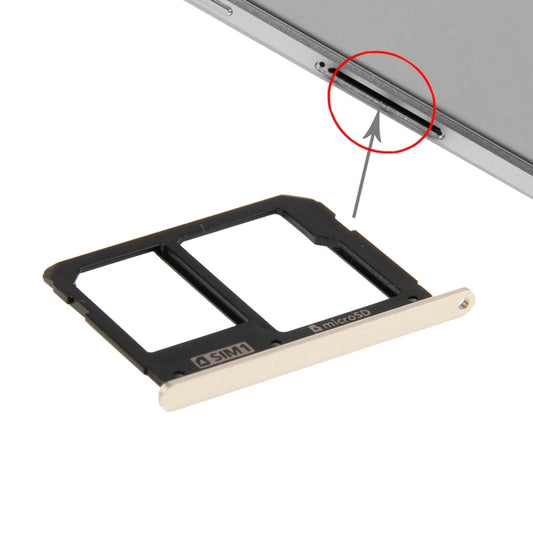 For Galaxy A9(2016) / A9000 SIM Card Tray and Micro SD Card Tray  (Gold) - Card Tray by buy2fix | Online Shopping UK | buy2fix