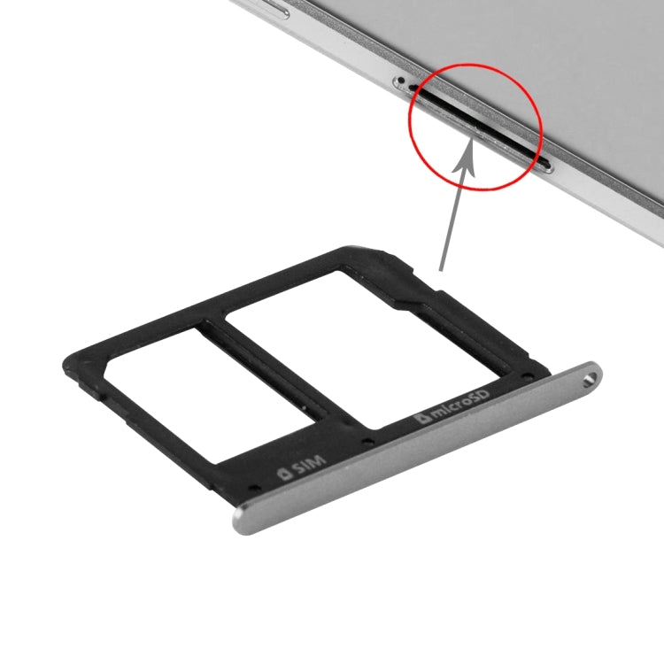 For Galaxy A9(2016) / A9000 SIM Card Tray and Micro SD Card Tray  (Black) - Card Tray by buy2fix | Online Shopping UK | buy2fix