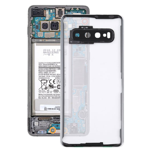 For Samsung Galaxy S10 G973F/DS G973U G973 SM-G973 Transparent Battery Back Cover with Camera Lens Cover (Transparent) - Back Cover by buy2fix | Online Shopping UK | buy2fix