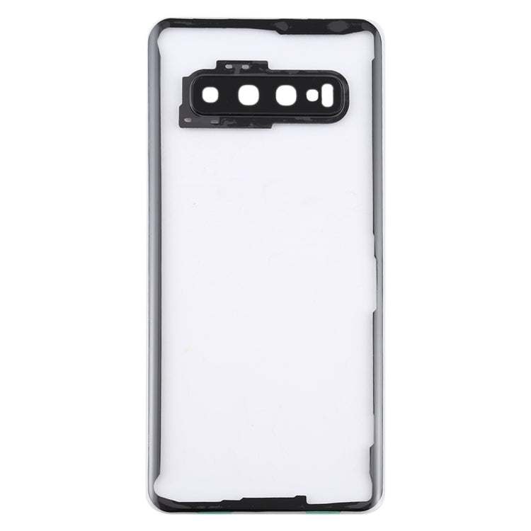 For Samsung Galaxy S10 G973F/DS G973U G973 SM-G973 Transparent Battery Back Cover with Camera Lens Cover (Transparent) - Back Cover by buy2fix | Online Shopping UK | buy2fix