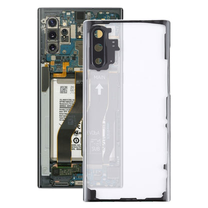 For Samsung Galaxy Note 10 N970 N9700 Transparent Battery Back Cover with Camera Lens Cover (Transparent) - Back Cover by buy2fix | Online Shopping UK | buy2fix