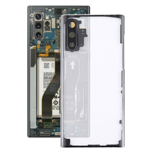 For Samsung Galaxy Note 10 N970 N9700 Transparent Battery Back Cover with Camera Lens Cover (Transparent) - Back Cover by buy2fix | Online Shopping UK | buy2fix