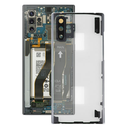 For Samsung Galaxy Note 10+ N975 N9750 Transparent Battery Back Cover with Camera Lens Cover (Transparent) - Back Cover by buy2fix | Online Shopping UK | buy2fix