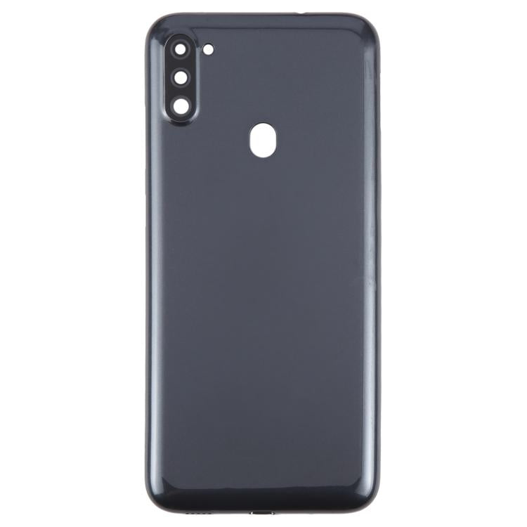 For Samsung Galaxy A11 SM-A115F Back Cover with Camera Lens Cover (Black) - Back Cover by buy2fix | Online Shopping UK | buy2fix