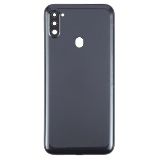 For Samsung Galaxy A11 SM-A115F Back Cover with Camera Lens Cover (Black) - Back Cover by buy2fix | Online Shopping UK | buy2fix