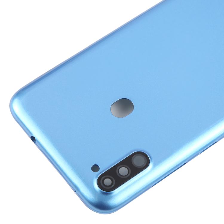 For Samsung Galaxy A11 SM-A115F Back Cover with Camera Lens Cover(Blue) - Back Cover by buy2fix | Online Shopping UK | buy2fix