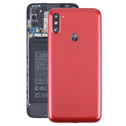 For Samsung Galaxy A11 SM-A115F Back Cover with Camera Lens Cover(Red) - Back Cover by buy2fix | Online Shopping UK | buy2fix
