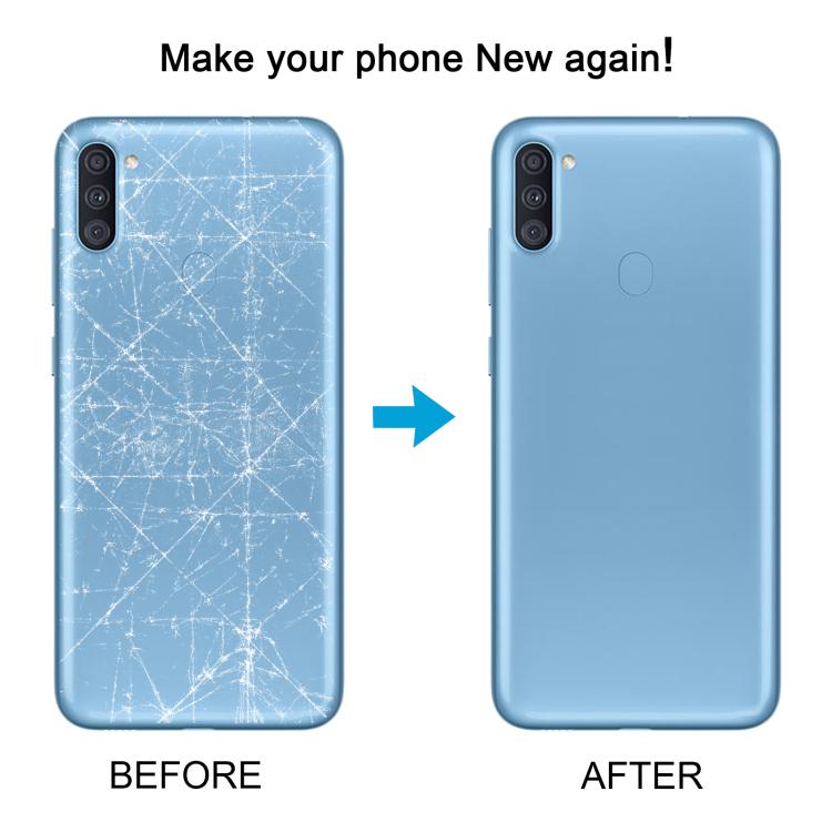 For Samsung Galaxy A11 SM-A115F Back Cover with Camera Lens Cover(Blue) - Back Cover by buy2fix | Online Shopping UK | buy2fix