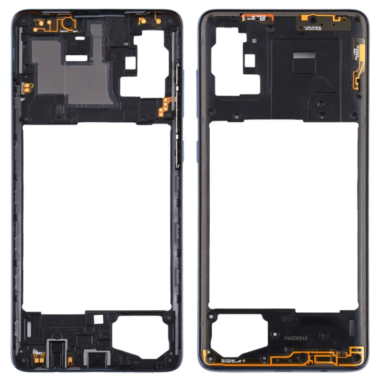 For Samsung Galaxy A71  Middle Frame Bezel Plate (Black) - Frame Bezel Plate by buy2fix | Online Shopping UK | buy2fix