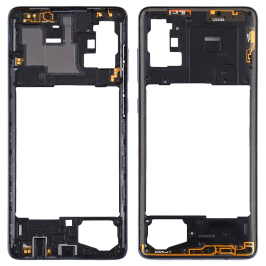 For Samsung Galaxy A71  Middle Frame Bezel Plate (Black) - Frame Bezel Plate by buy2fix | Online Shopping UK | buy2fix