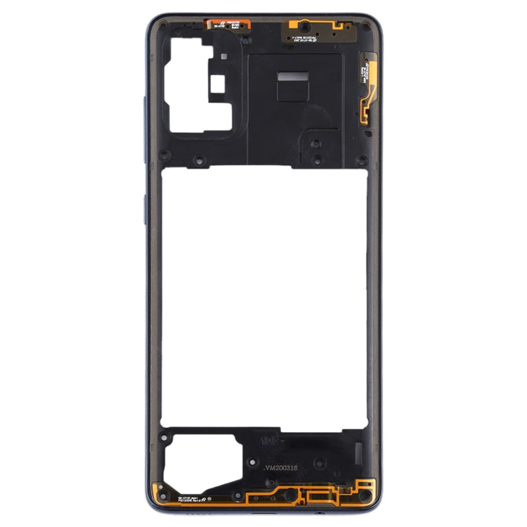For Samsung Galaxy A71  Middle Frame Bezel Plate (Black) - Frame Bezel Plate by buy2fix | Online Shopping UK | buy2fix