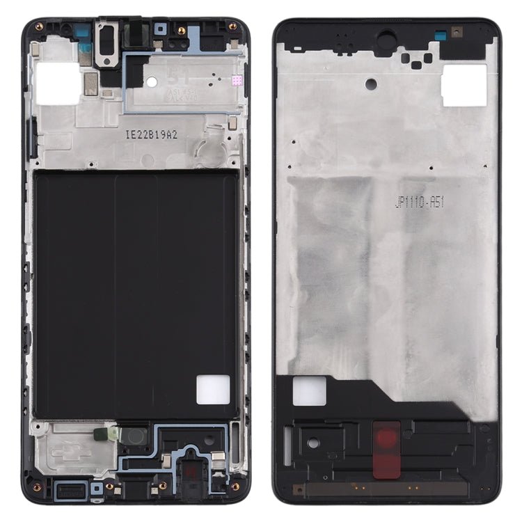 For Samsung Galaxy A51  Front Housing LCD Frame Bezel Plate (Black) - Frame Bezel Plate by buy2fix | Online Shopping UK | buy2fix