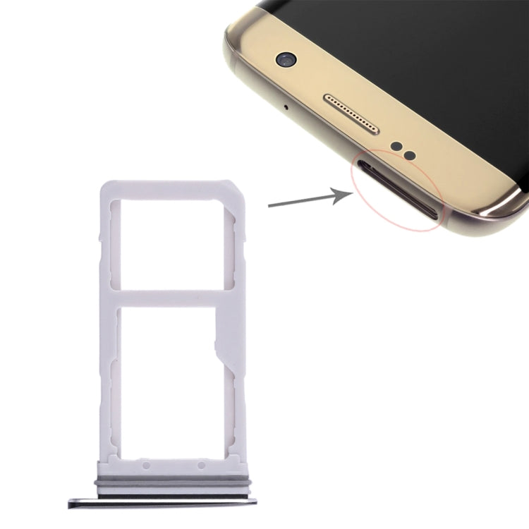 For Galaxy S7 Edge 2 SIM Card Tray / Micro SD Card Tray (Black) - Card Tray by buy2fix | Online Shopping UK | buy2fix