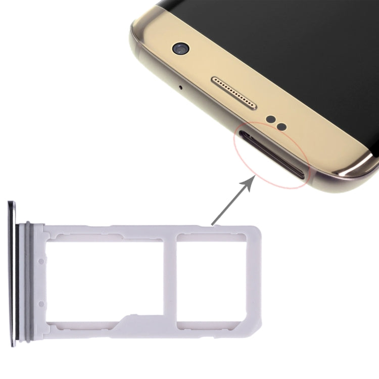 For Galaxy S7 Edge 2 SIM Card Tray / Micro SD Card Tray (Black) - Card Tray by buy2fix | Online Shopping UK | buy2fix