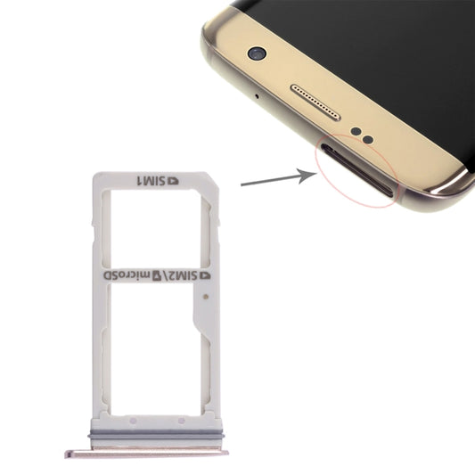 For Galaxy S7 Edge 2 SIM Card Tray / Micro SD Card Tray (Gold) - Card Tray by buy2fix | Online Shopping UK | buy2fix