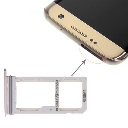 For Galaxy S7 Edge 2 SIM Card Tray / Micro SD Card Tray (Gold) - Card Tray by buy2fix | Online Shopping UK | buy2fix