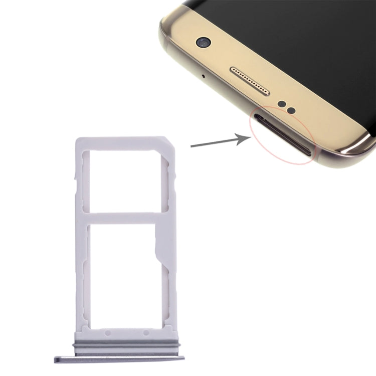 For Galaxy S7 Edge 2 SIM Card Tray / Micro SD Card Tray (Blue) - Card Tray by buy2fix | Online Shopping UK | buy2fix