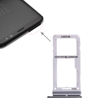 For Galaxy S8 / S8+ 2 SIM Card Tray / Micro SD Card Tray (Black) - Card Tray by buy2fix | Online Shopping UK | buy2fix