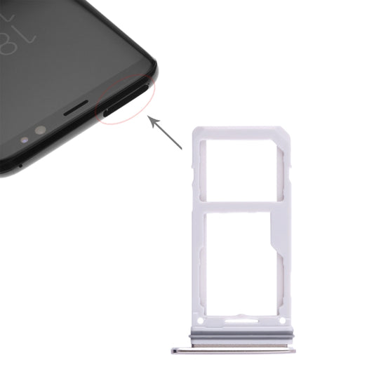 For Galaxy S8 / S8+ 2 SIM Card Tray / Micro SD Card Tray (Gold) - Card Tray by buy2fix | Online Shopping UK | buy2fix