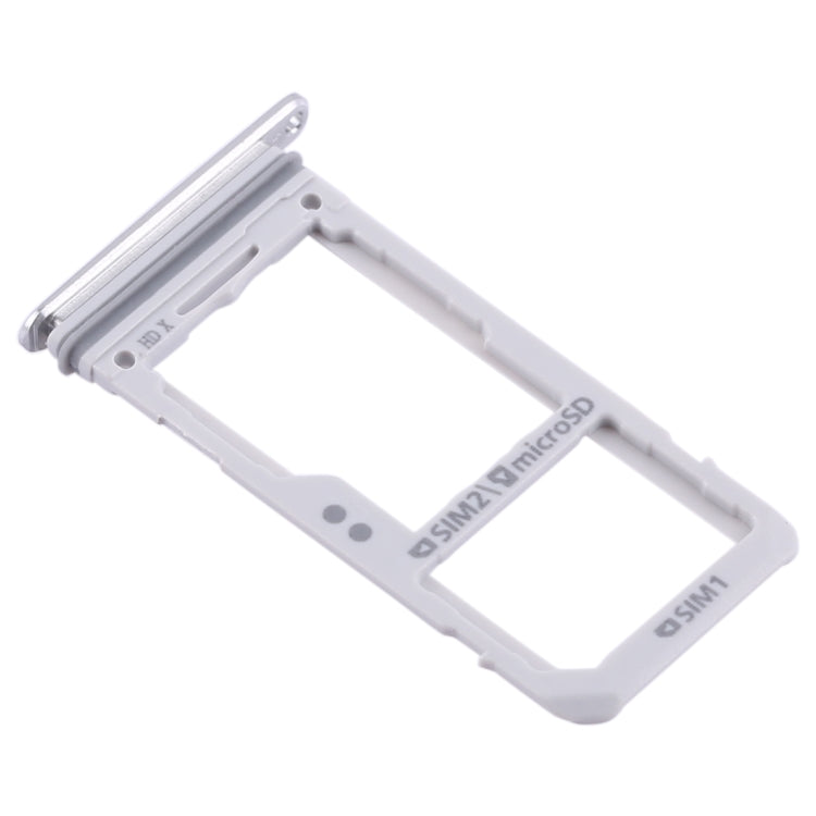 For Galaxy S8 / S8+ 2 SIM Card Tray / Micro SD Card Tray (Silver) - Card Tray by buy2fix | Online Shopping UK | buy2fix