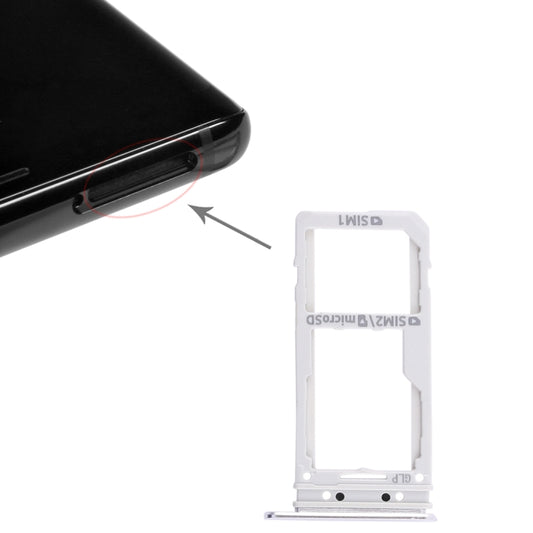 For Galaxy Note 8 2 SIM Card Tray / Micro SD Card Tray (Silver) - Card Tray by buy2fix | Online Shopping UK | buy2fix