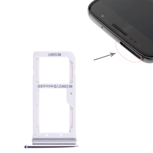 For Galaxy S7 2 SIM Card Tray / Micro SD Card Tray (Black) - Card Tray by buy2fix | Online Shopping UK | buy2fix
