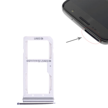 For Galaxy S7 2 SIM Card Tray / Micro SD Card Tray (Black) - Card Tray by buy2fix | Online Shopping UK | buy2fix