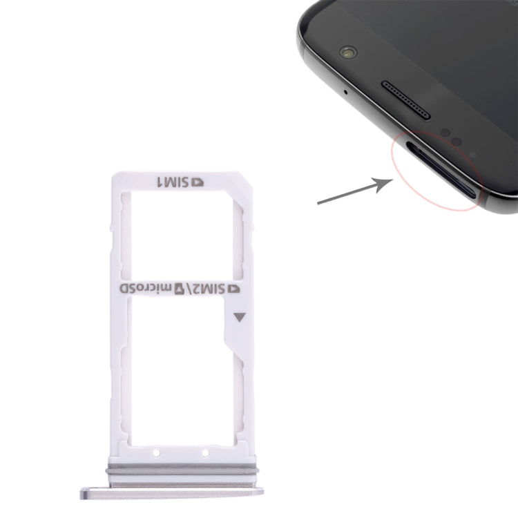 For Galaxy S7 2 SIM Card Tray / Micro SD Card Tray (Gold) - Card Tray by buy2fix | Online Shopping UK | buy2fix