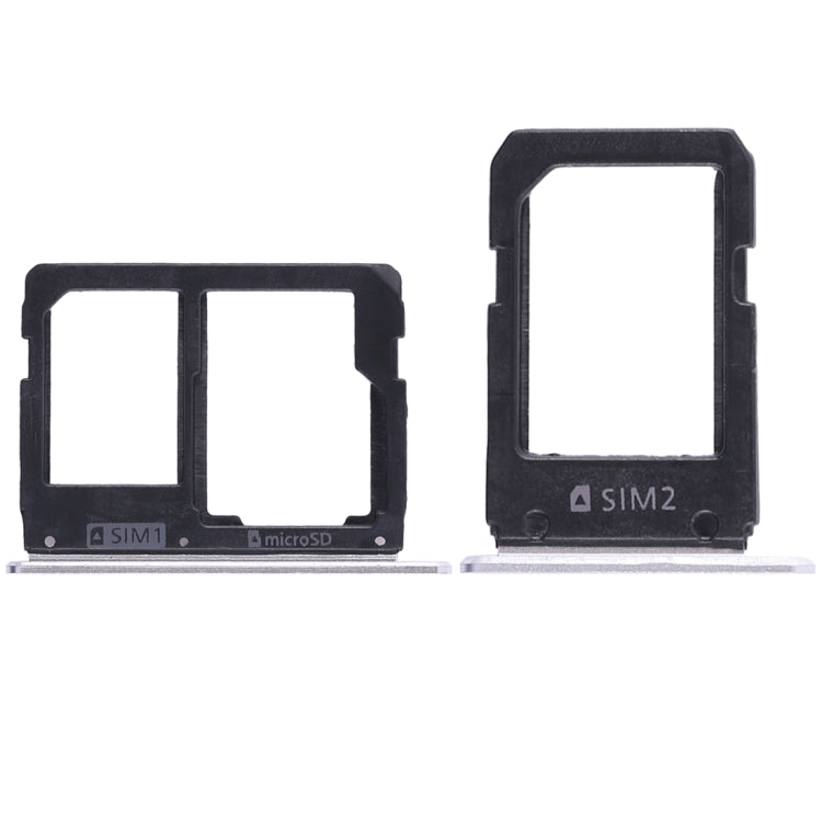 For Galaxy A5108 / A7108 2 SIM Card Tray + Micro SD Card Tray (White) - Card Tray by buy2fix | Online Shopping UK | buy2fix