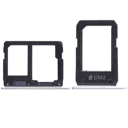 For Galaxy A5108 / A7108 2 SIM Card Tray + Micro SD Card Tray (White) - Card Tray by buy2fix | Online Shopping UK | buy2fix